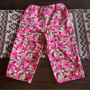 Vtg Lilly Pulitzer Youth Strawberry Pants